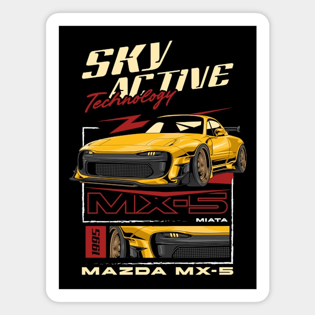 1995 Miata MX-5 Car Magnet by milatees